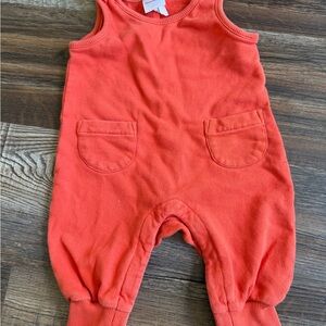 Hanna Anderson Orange Sleeveless Baby Romper